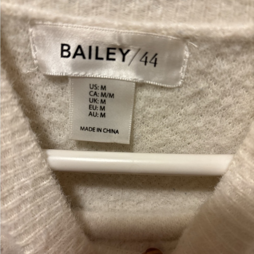 Bailey 44 Sundry Stripes Mock Neck Cozy Sweater in Oyster Medium NWOT - Picture 3 of 6